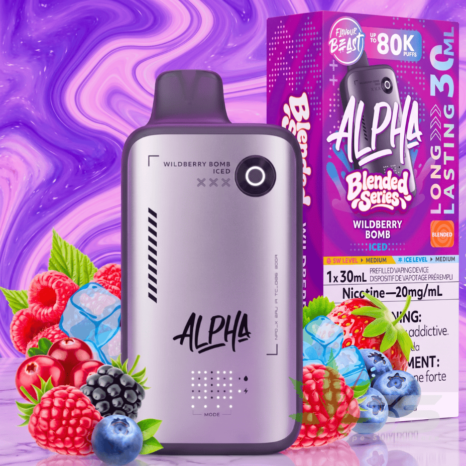 Flavour Beast Alpha 80K Disposable Vape-Wildberry Bomb Iced 80000 Puffs / 20mg Vape Superstore Yorkton Saskatchewan