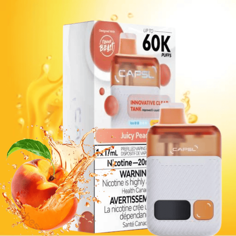 Flavour Beast CAPSL AFX17 60K Disposable Vape-Juicy Peach 60000 Puffs / 20mg Vape Superstore Yorkton Saskatchewan
