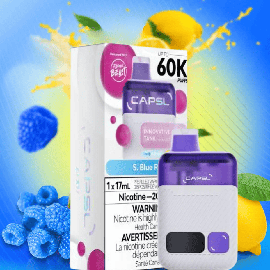 Flavour Beast CAPSL AFX17 60K Disposable Vape-S Blue Razz 60000 Puffs / 20mg Vape Superstore Yorkton Saskatchewan