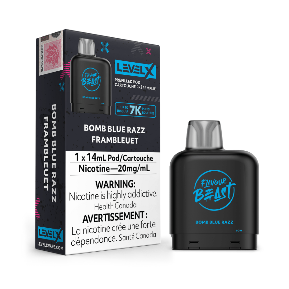 Flavour Beast Closed Pod Systems 20mg / 7000 Puffs Level X Flavour Beast Pod-Bomb Blue Razz Level X Flavour Beast Pod-Bomb Blue Razz-Yorkton Vape SuperStore