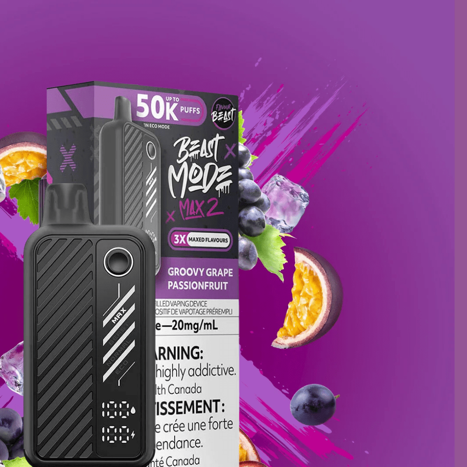 Flavour Beast Disposable Disposable Flavour Beast Max 2 Disposable Vape-Groovy Grape Passionfruit Iced Flavour Beast Max 2 Disposable Vape-Groovy Grape Passionfruit Iced