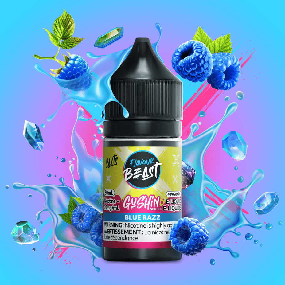 Flavour Beast Gushin' Salt - Blue Razz 30mL / 20mg Vape Superstore Yorkton Saskatchewan