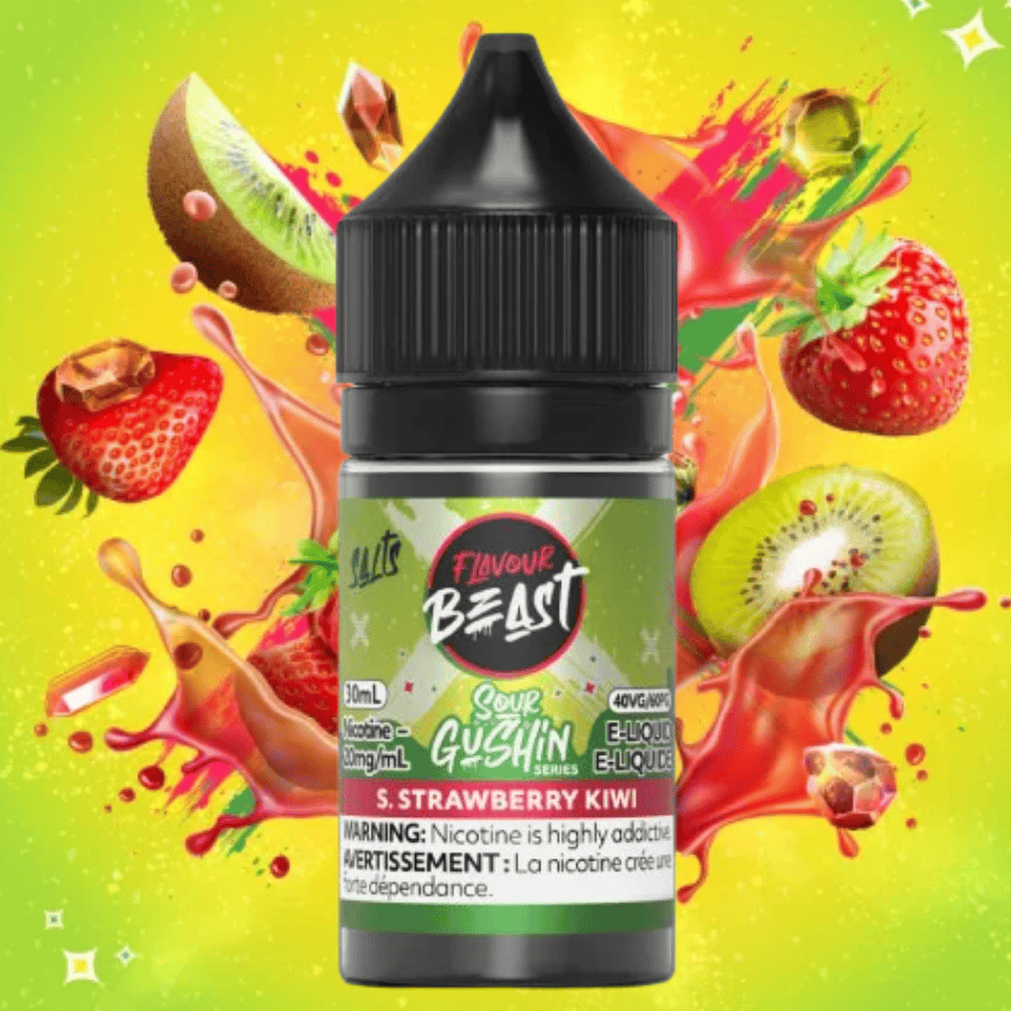Flavour Beast Gushin' Salt - Sour Strawberry Kiwi Vape Superstore Yorkton Saskatchewan