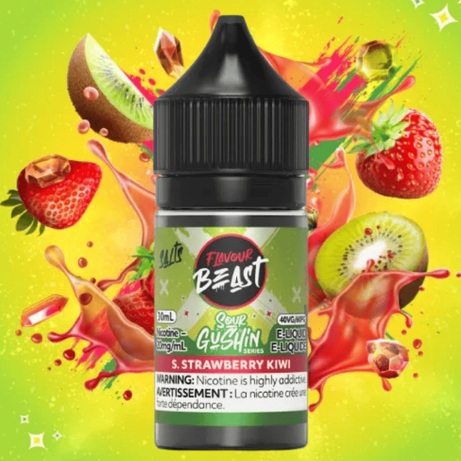 Flavour Beast Gushin' Salt - Sour Strawberry Kiwi Vape Superstore Yorkton Saskatchewan