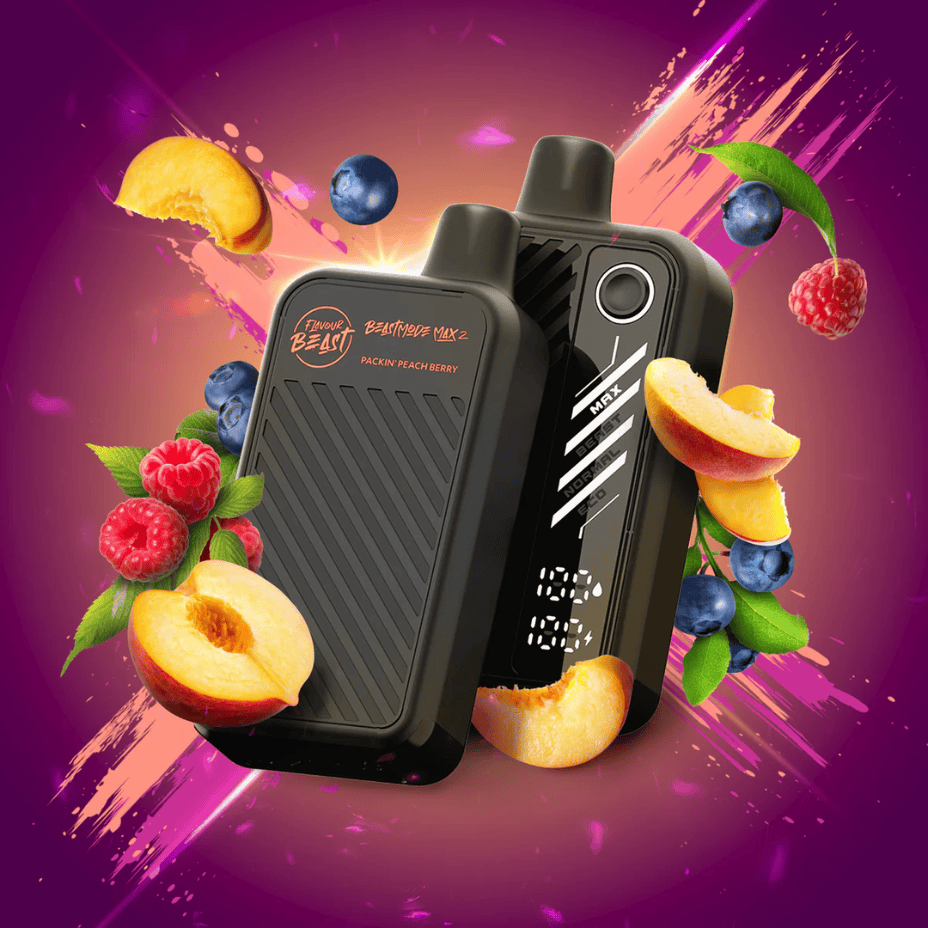 Flavour Beast Max 2 50k Disposable Vape-Peach Berry 20mL / 50000 Puffs / 20mg Vape Superstore Yorkton Saskatchewan