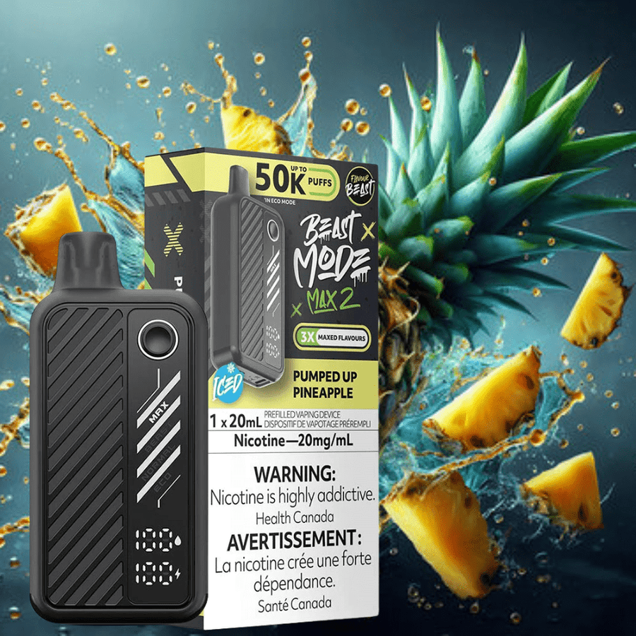 Flavour Beast Max 2 Disposable Vape-Pumped Up Pineapple Iced Vape Superstore Yorkton Saskatchewan