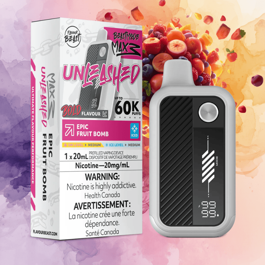 Flavour Beast Mode Max 3 60K Disposable Vape - Epic Fruit Bomb 20mL / 60000 Puffs / 20mg/mL Vape Superstore Yorkton Saskatchewan