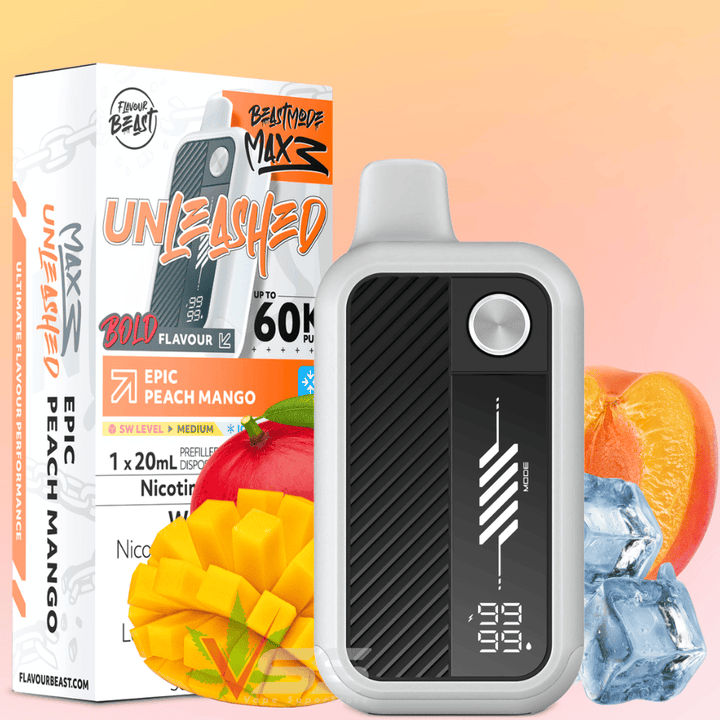 Flavour Beast Mode Max 3 60K Disposable Vape - Epic Peach Mango Ice 20mg / 60000 Puffs Vape Superstore Yorkton Saskatchewan