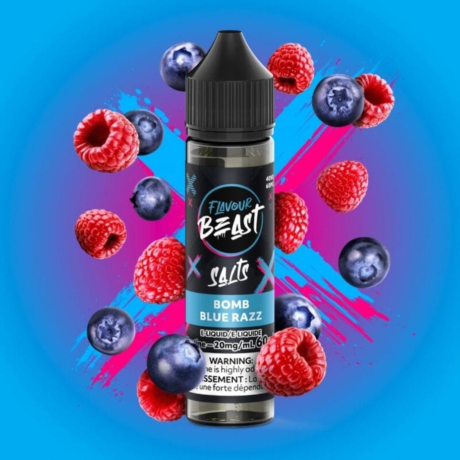 Flavour Beast Salt-Bomb Blue Razz-60ml 60ml / 20mg Vape Superstore Yorkton Saskatchewan