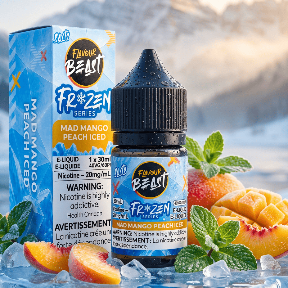 Flavour Beast Salt Frozen-Mad Mango Peach 30mL / 20mg Vape Superstore Yorkton Saskatchewan