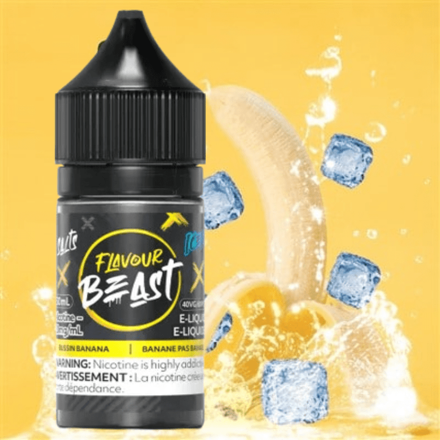 Flavour Beast Salt Nic E-Liquid 30ml / 20mg Bussin Banana Iced Salts by Flavour Beast E-Liquid Bussin Banana Iced Salts by Flavour Beast-Yorkton Vape SuperStore & Bong Shop, SK