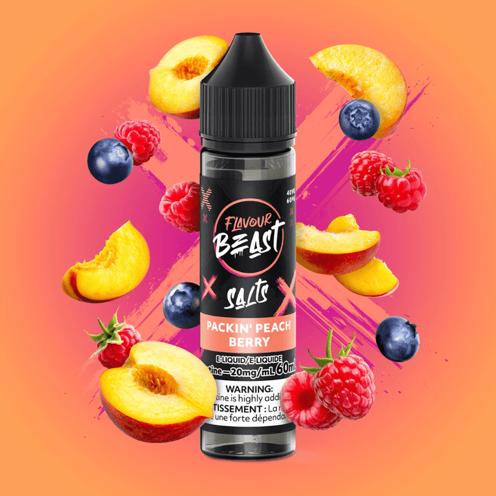 Flavour Beast Salt-Packin' Peach Berry-60ml 60ml / 20mg Vape Superstore Yorkton Saskatchewan