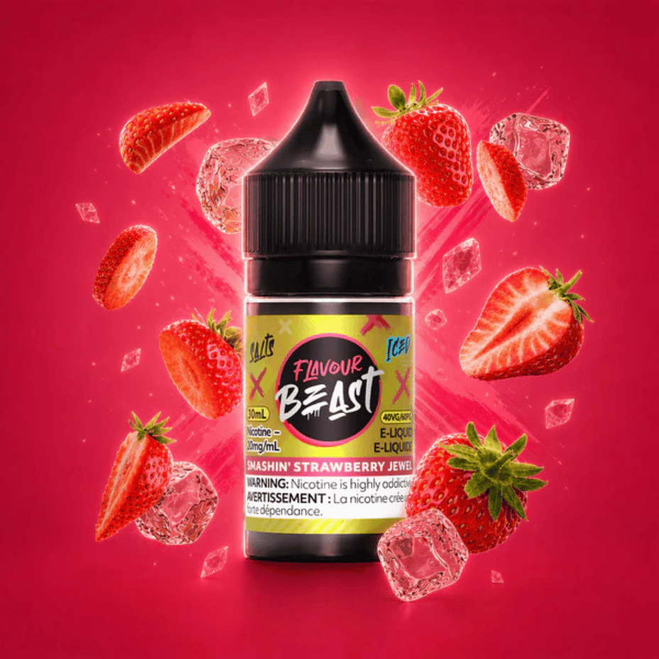 Flavour Beast Salt - Smashin' Strawberry Jewel Ice 30mL / 20mg/mL Vape Superstore Yorkton Saskatchewan
