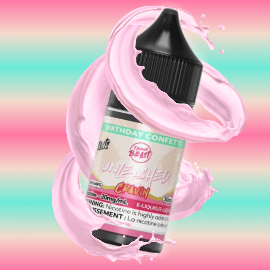 Flavour Beast Salts Salt Nic E-Liquid 30ml / 20mg Flavor Beast Unleashed Cravin Salts-Birthday Confetti Flavor Beast Unleashed Cravin Salts-Birthday Confetti  - Yorkton