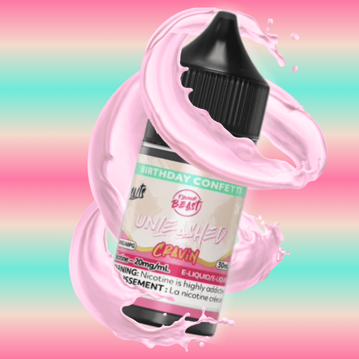 Flavour Beast Salts Salt Nic E-Liquid 30ml / 20mg Flavor Beast Unleashed Cravin Salts-Birthday Confetti Flavor Beast Unleashed Cravin Salts-Birthday Confetti  - Yorkton
