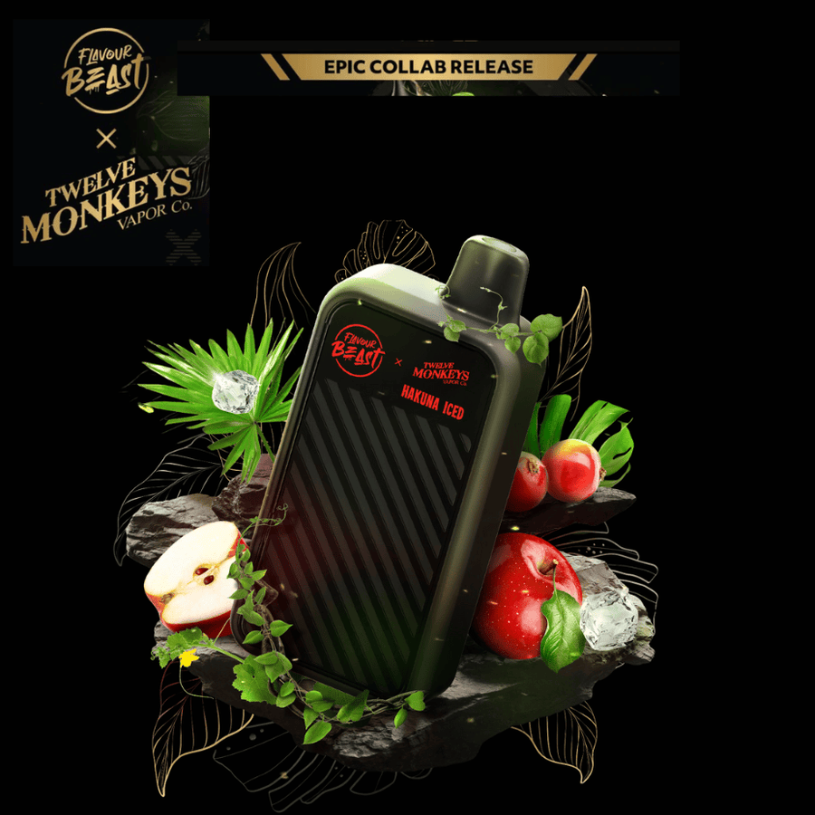 Flavour Beast X 12 Monkeys Beast Mode Max 2 50K Disposable-Hakuna Iced Vape Superstore Yorkton Saskatchewan