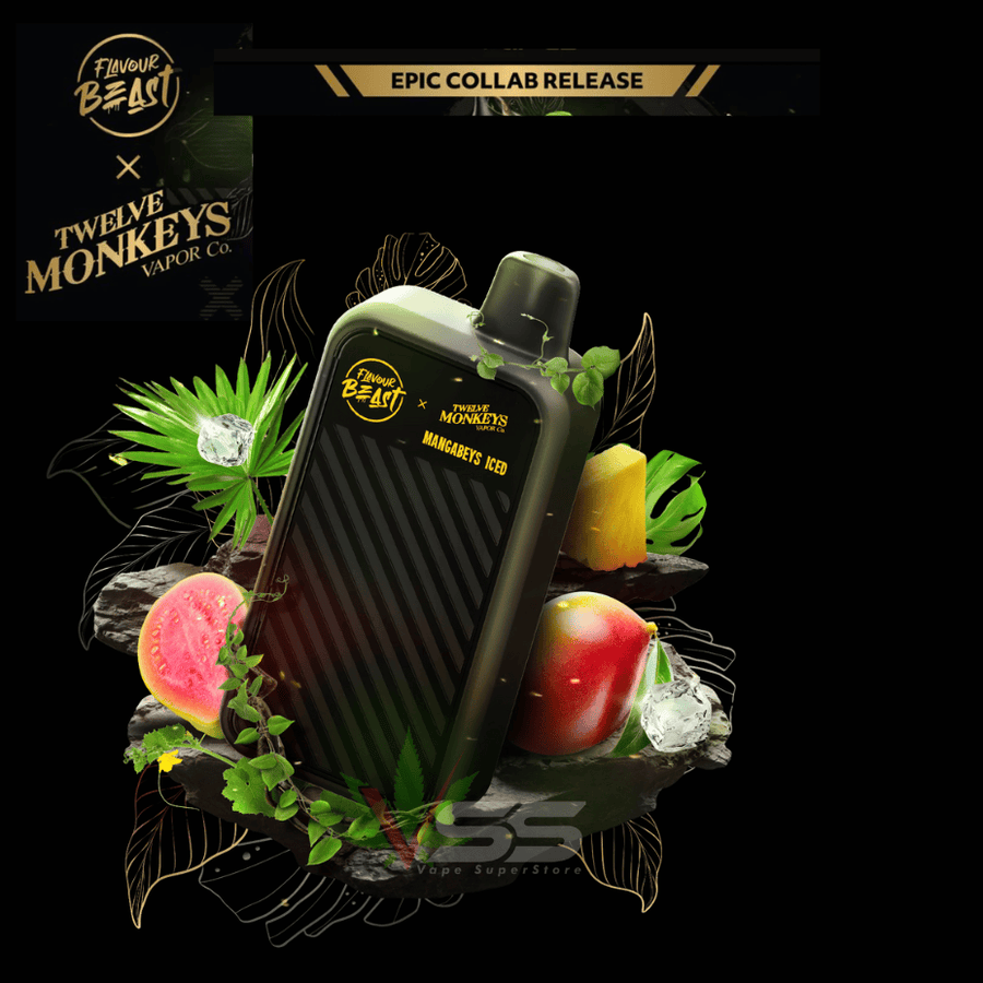 Flavour Beast X 12 Monkeys Beast Mode Max 2 50K Disposable-Mangabeys Iced Vape Superstore Yorkton Saskatchewan