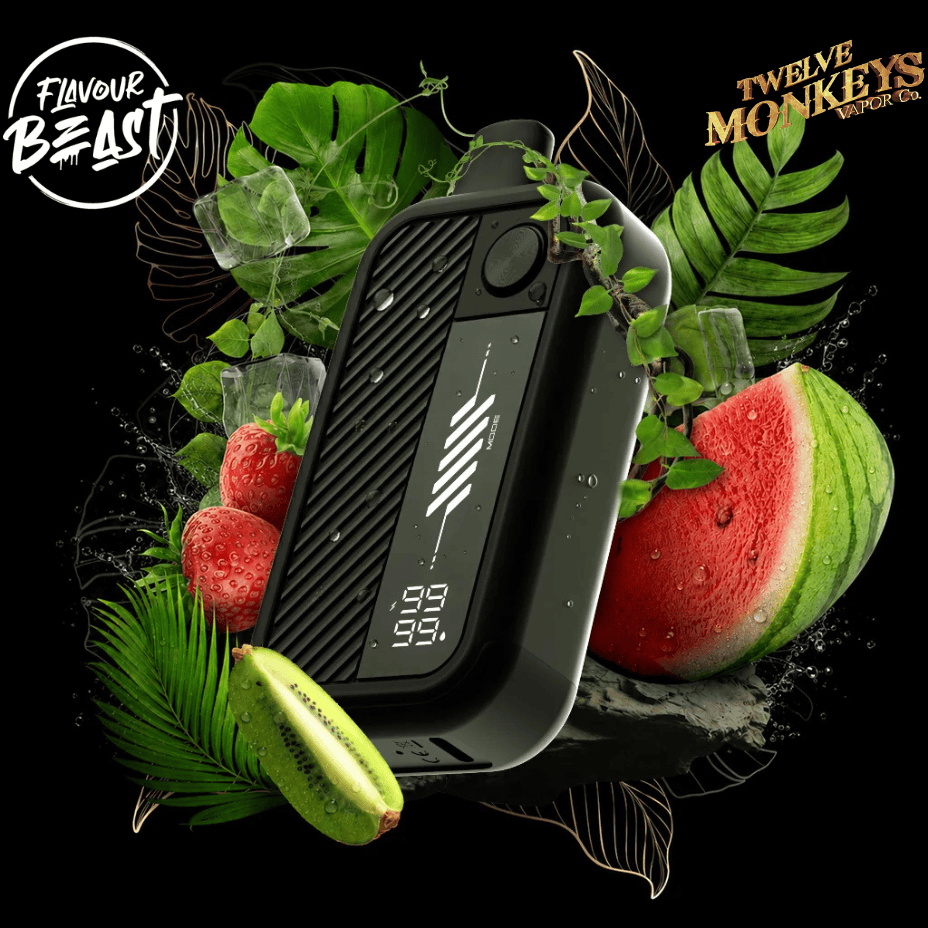 Flavour Beast X 12 Monkeys Beast Mode Max 3 60K Disposable-Kanzi Ice 20mL / 60000 Puffs / 20mg/mL Vape Superstore Yorkton Saskatchewan