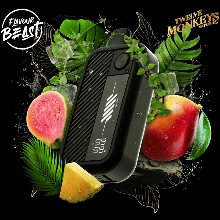 Flavour Beast X 12 Monkeys Beast Mode Max 3 60K Disposable-Mangabeys Iced 20mL / 60000 Puffs / 20mg/mL Vape Superstore Yorkton Saskatchewan