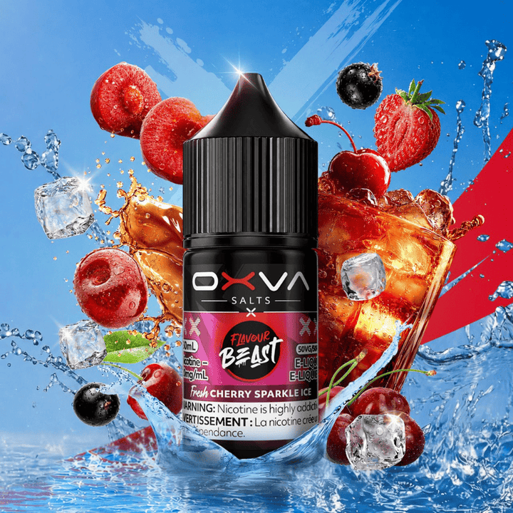 Flavour Beast x OXVA E-Liquid - Fresh Cherry Sparkle Ice Salt 30mL / 20mg Vape Superstore Yorkton Saskatchewan