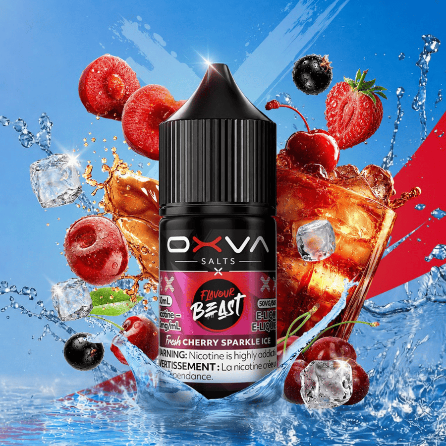 Flavour Beast x OXVA E-Liquid - Fresh Cherry Sparkle Ice Salt 30mL / 20mg Vape Superstore Yorkton Saskatchewan
