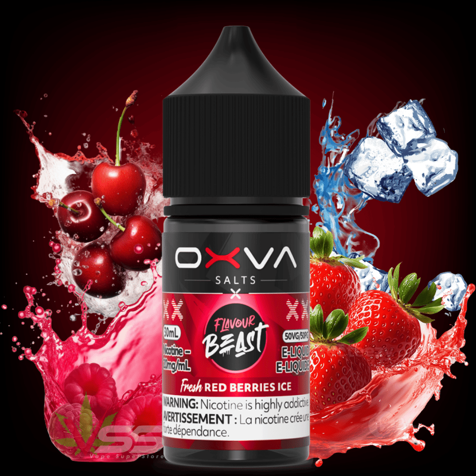Flavour Beast x OXVA E-Liquid - Fresh Red Berries Ice 30mL / 20mg Vape Superstore Yorkton Saskatchewan