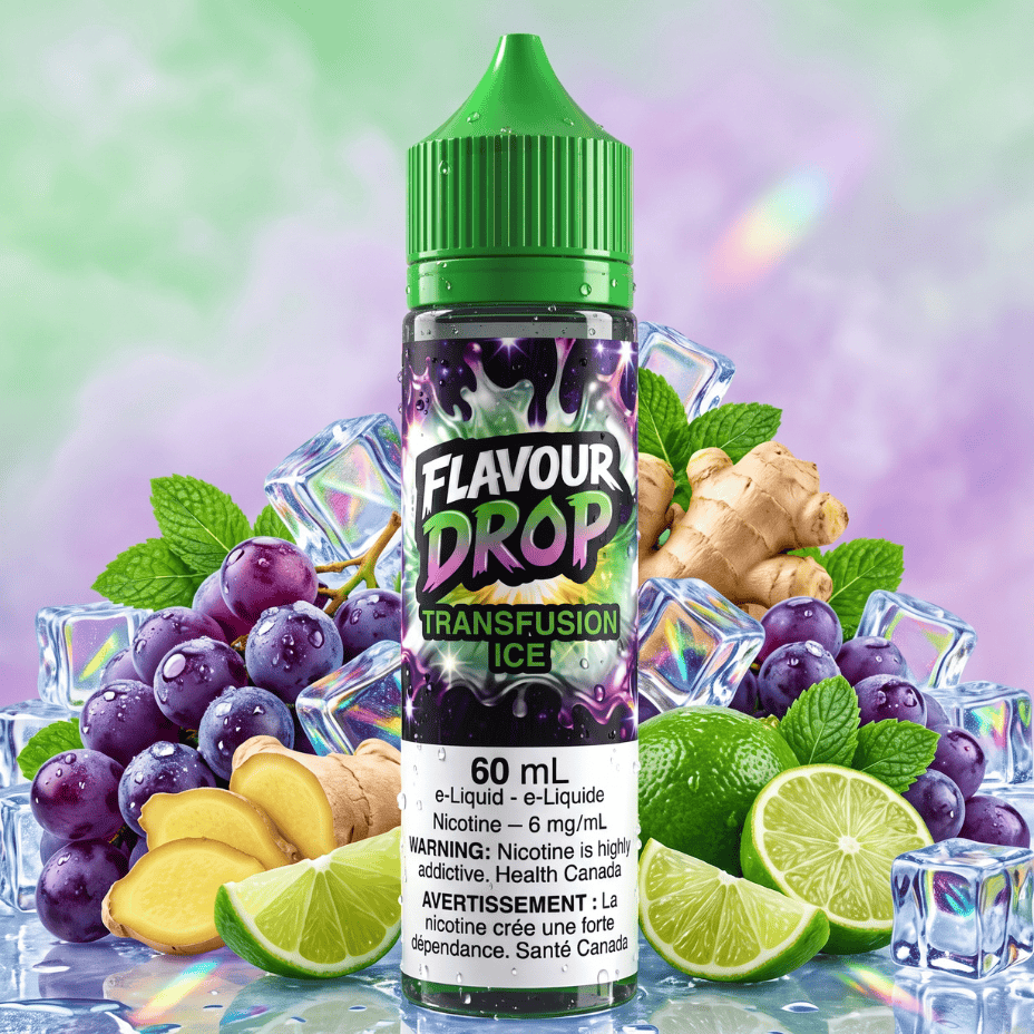 Flavour Drop E-Liquid - Transfusion Ice 60mL / 3mg Vape Superstore Yorkton Saskatchewan
