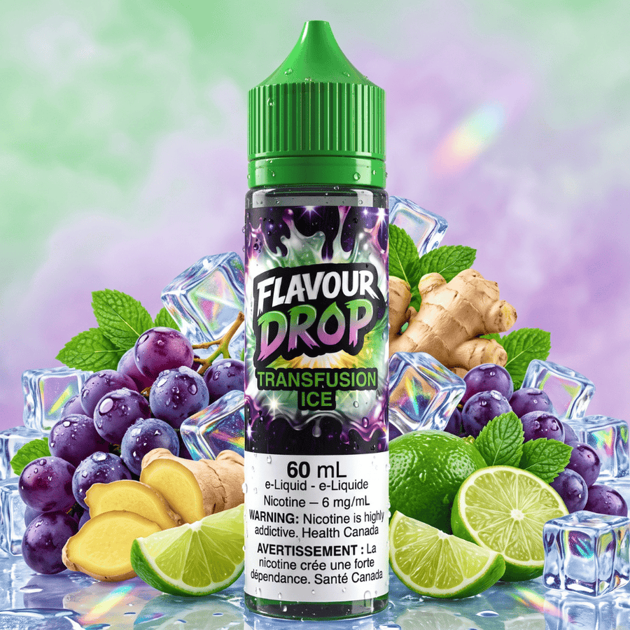 Flavour Drop E-Liquid - Transfusion Ice 60mL / 3mg Vape Superstore Yorkton Saskatchewan