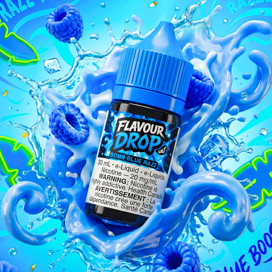 Flavour Drop Salts - Bomb Blue Razz 30mL / 20mg Vape Superstore Yorkton Saskatchewan