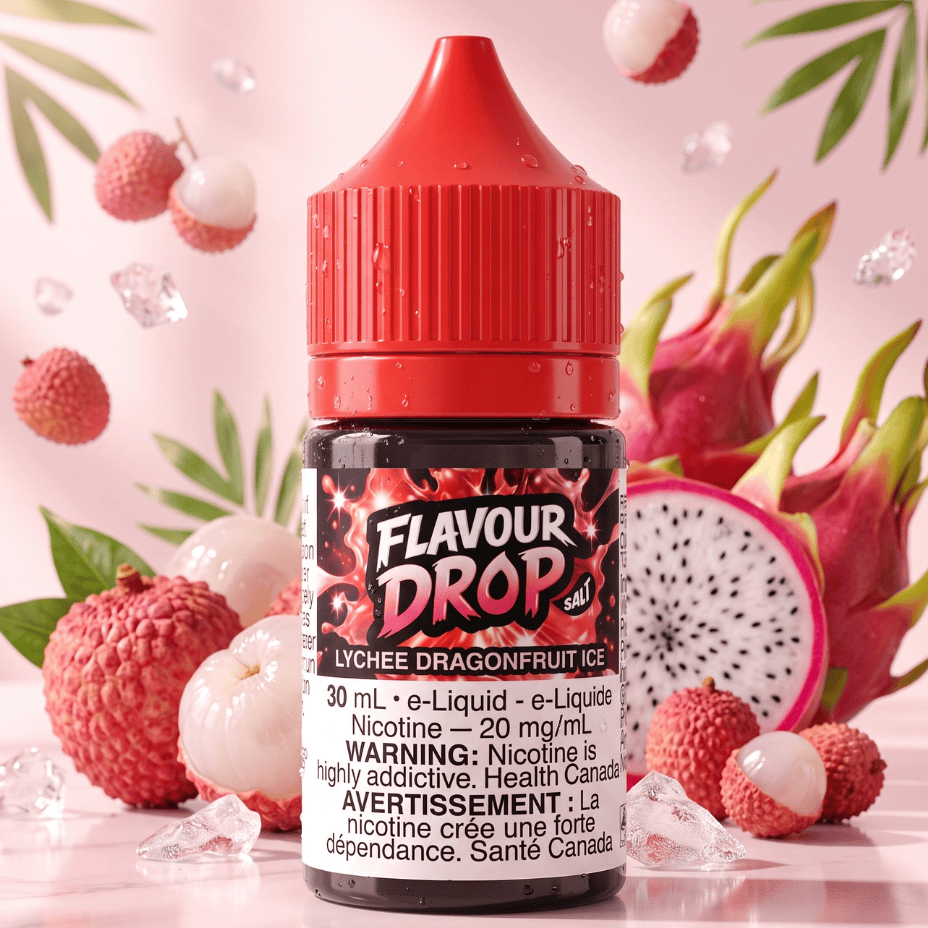Flavour Drop Salts - Lychee Dragonfruit Ice 30mL / 20mg Vape Superstore Yorkton Saskatchewan