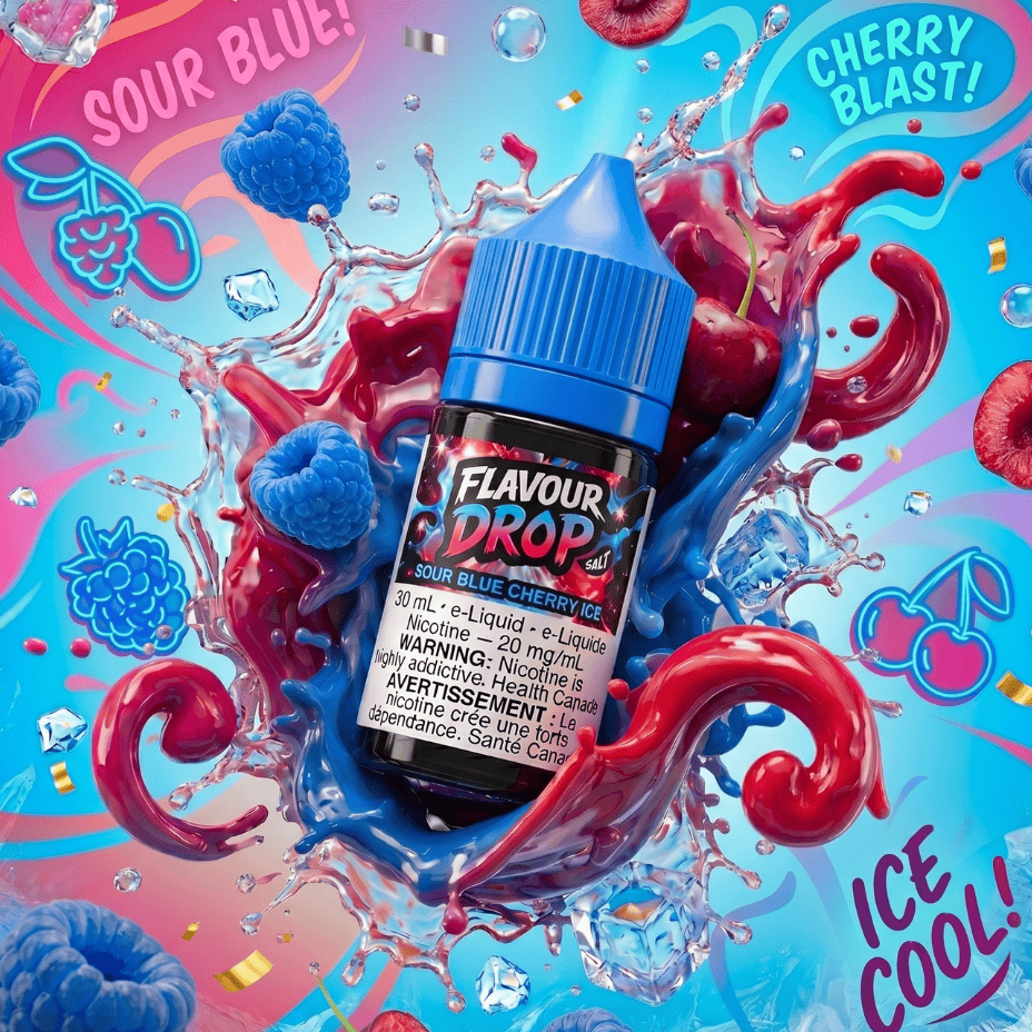 Flavour Drop Salts - Sour Blue Cherry 30mL / 20mg Vape Superstore Yorkton Saskatchewan