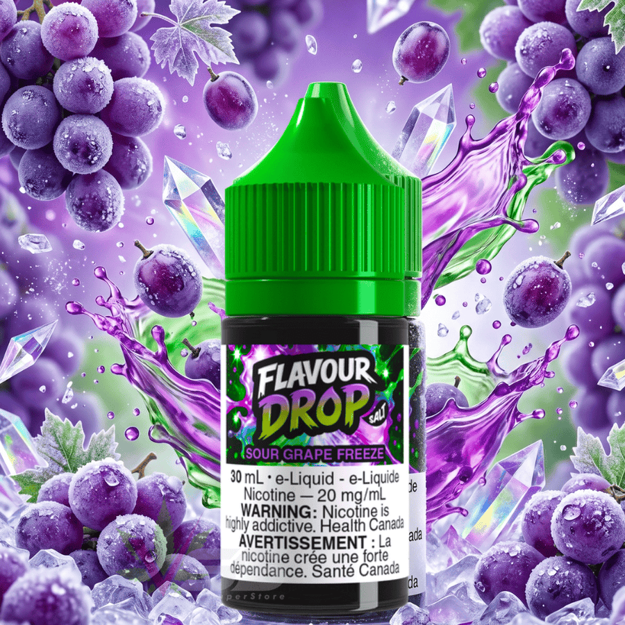 Flavour Drop Salts - Sour Grape 30mL / 20mg/mL Vape Superstore Yorkton Saskatchewan