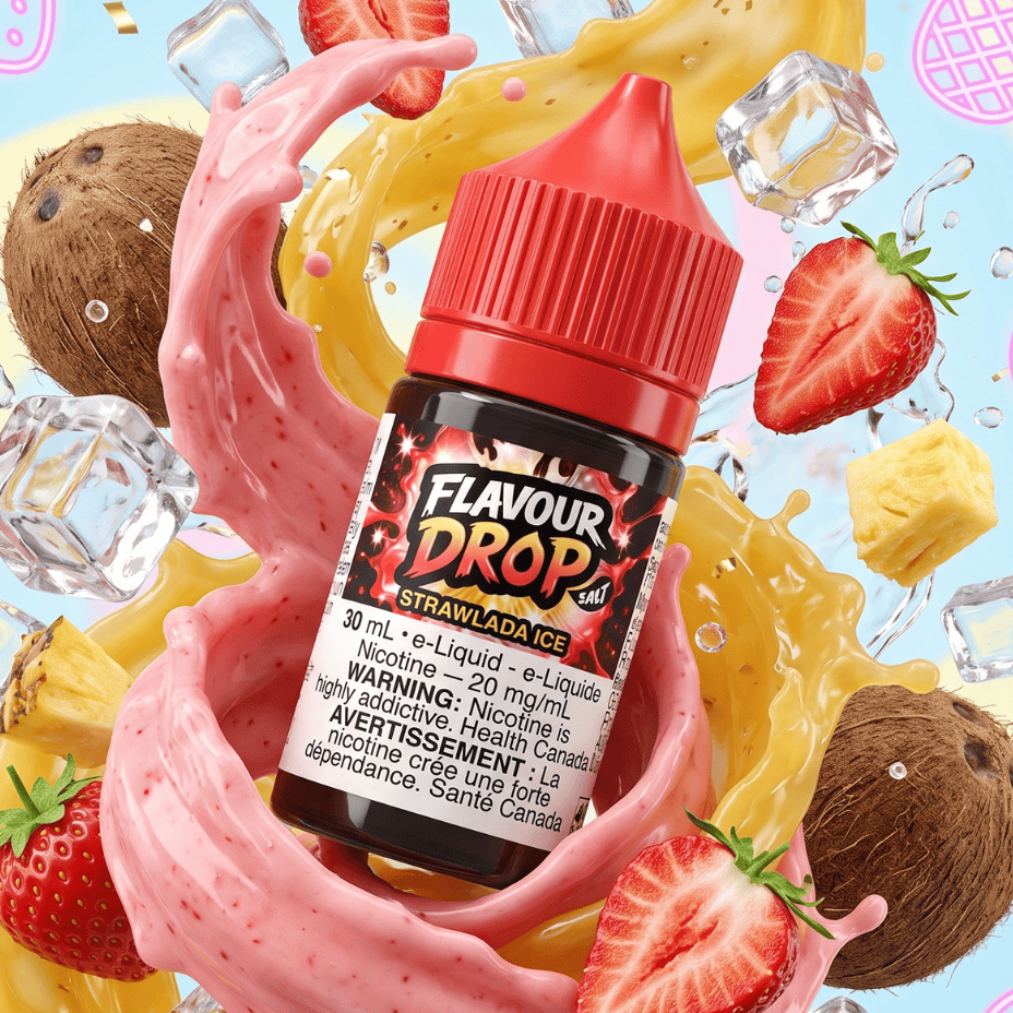 Flavour Drop Salts - Strawlada Ice 30mL / 20mg Vape Superstore Yorkton Saskatchewan