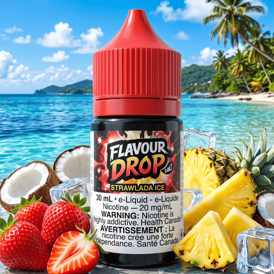 Flavour Drop Salts - Strawlada Ice 30mL / 20mg Vape Superstore Yorkton Saskatchewan