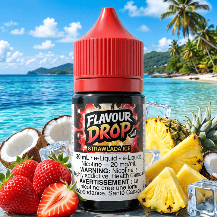 Flavour Drop Salts - Strawlada Ice 30mL / 20mg Vape Superstore Yorkton Saskatchewan