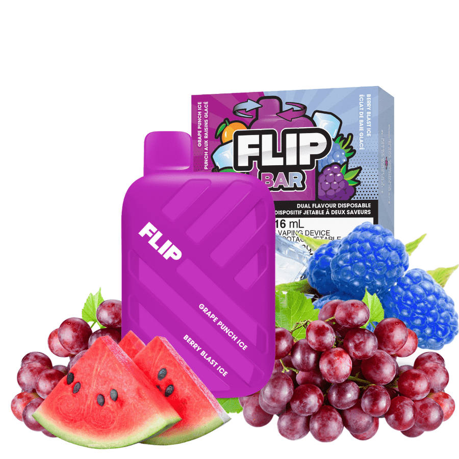 FLIP BAR Disposables 9000 Puffs / 20mg FLIP BAR Disposable-Grape Punch and Berry Blast Ice FLIP BAR Disposable-Grape Punch and Berry Blast Ice-Yorkton Vape Superstore