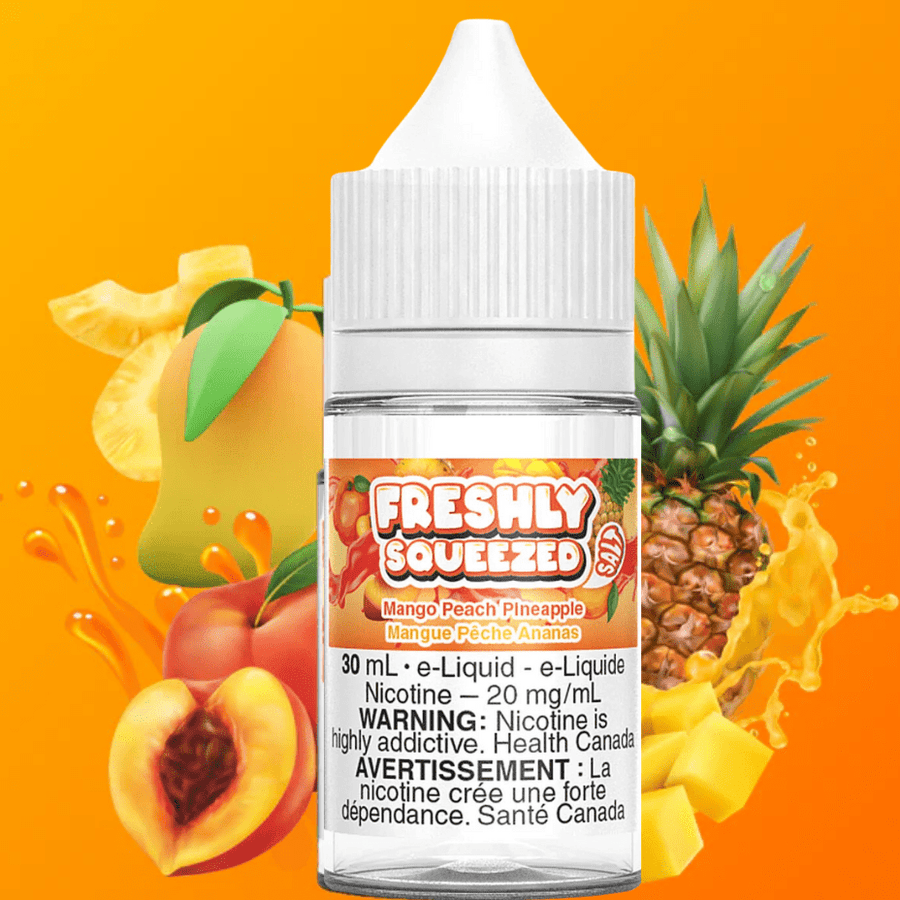 Freshly Squeezed Salt-Mango Peach Pineapple 30ml / 12mg Vape Superstore Yorkton Saskatchewan