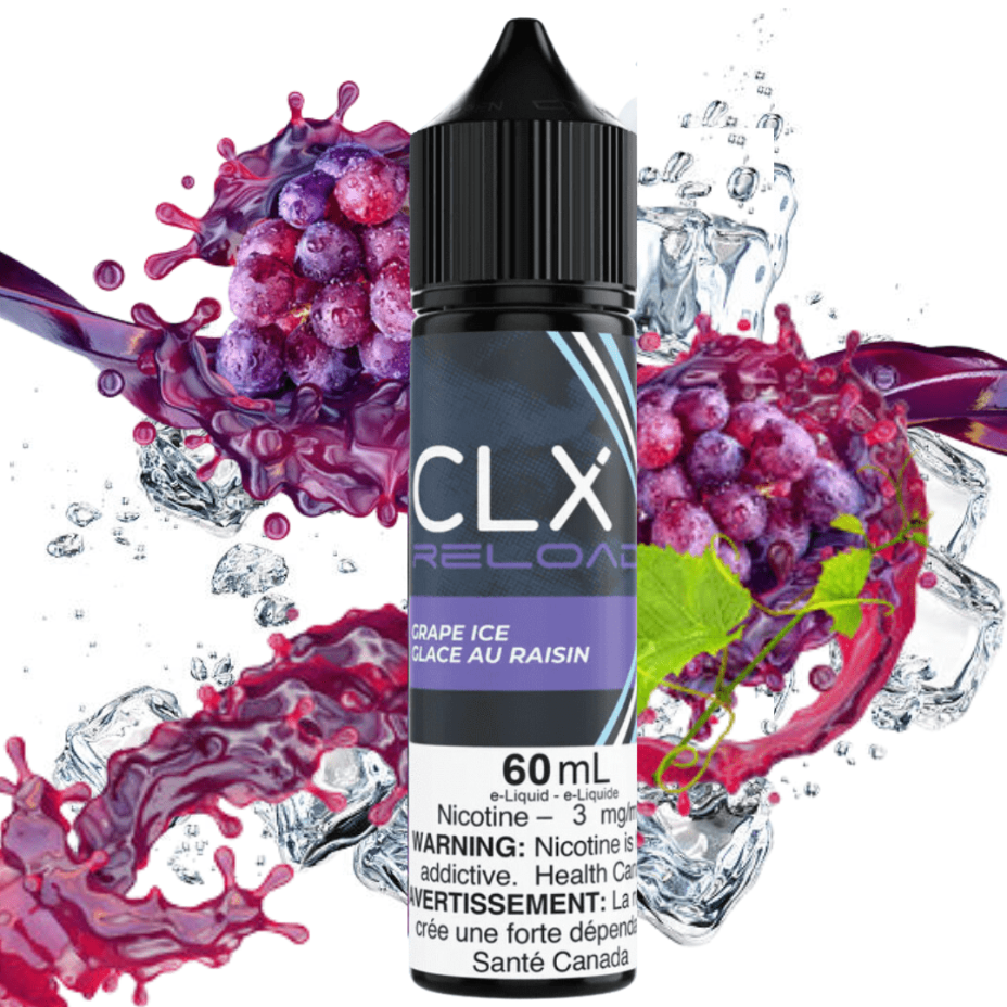 Grape Ice by CLX Reload E-liquid-60ml 3mg Vape Superstore Yorkton Saskatchewan