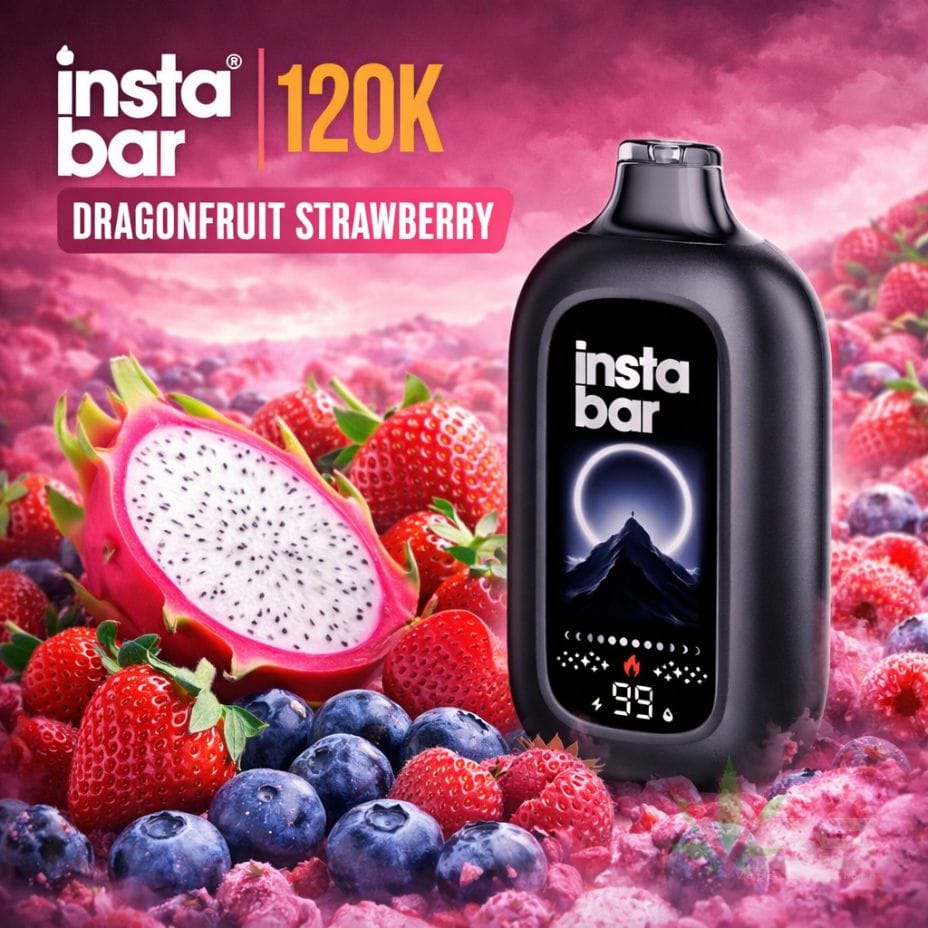 Insta Bar 120K Disposable Vape - Dragonfruit Strawberry 120000 / 20mg Vape Superstore Yorkton Saskatchewan