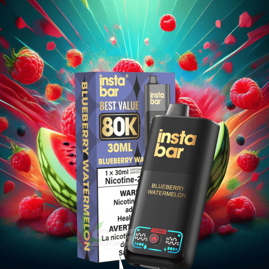 Insta Bar 80K Disposable Vape - Blueberry Watermelon Vape Superstore Yorkton Saskatchewan