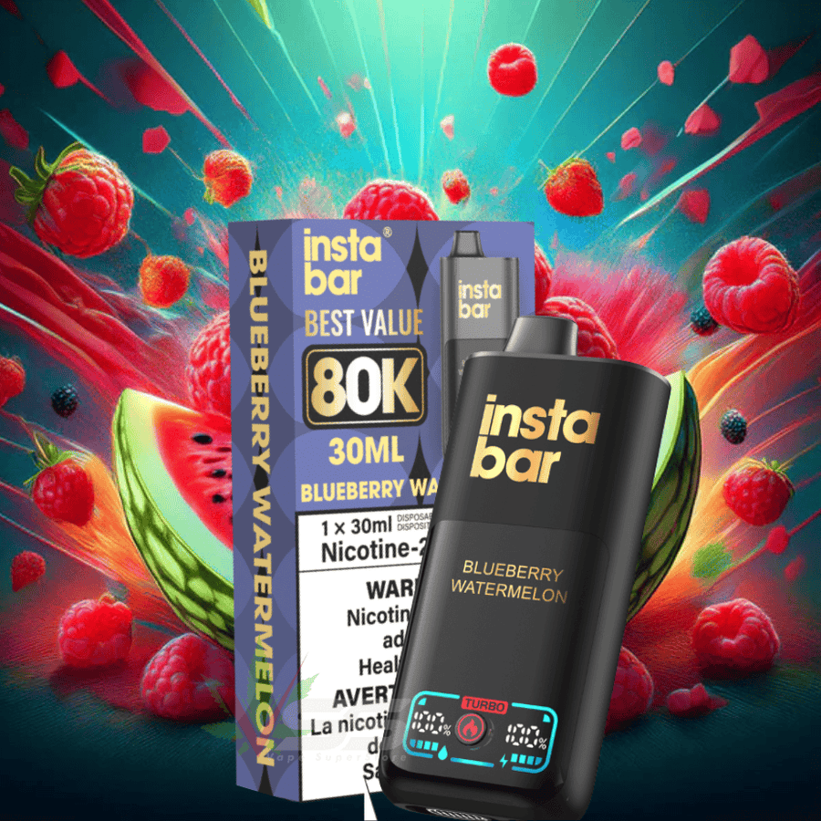 Insta Bar 80K Disposable Vape - Blueberry Watermelon Vape Superstore Yorkton Saskatchewan