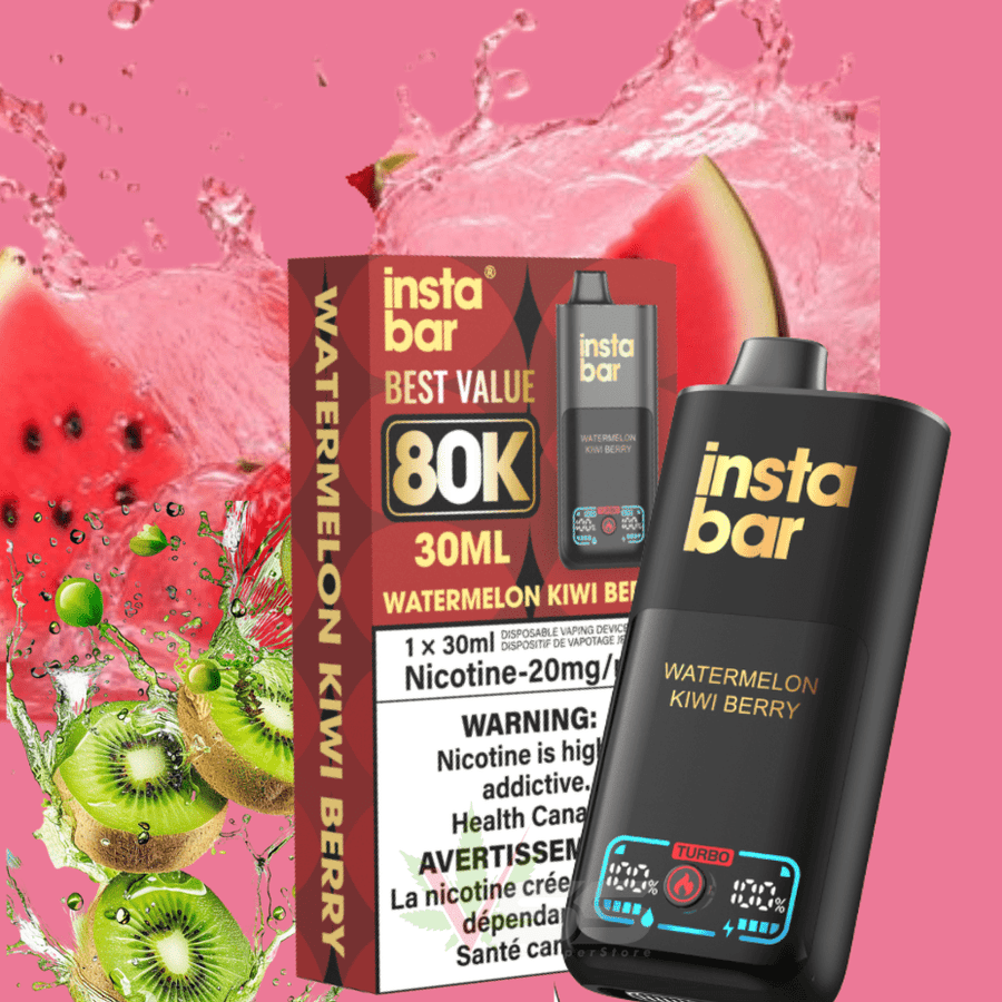 Insta Bar 80K Disposable Vape-Watermelon Kiwi Berry Vape Superstore Yorkton Saskatchewan