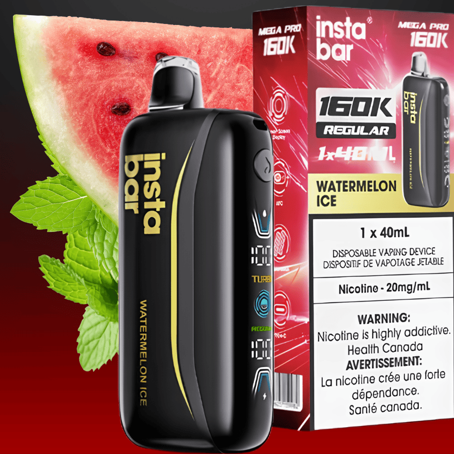 Insta Bar Mega Pro 160K Disposable Vape - Watermelon Ice 40mL / 160000 Puffs / 20mg/mL Vape Superstore Yorkton Saskatchewan