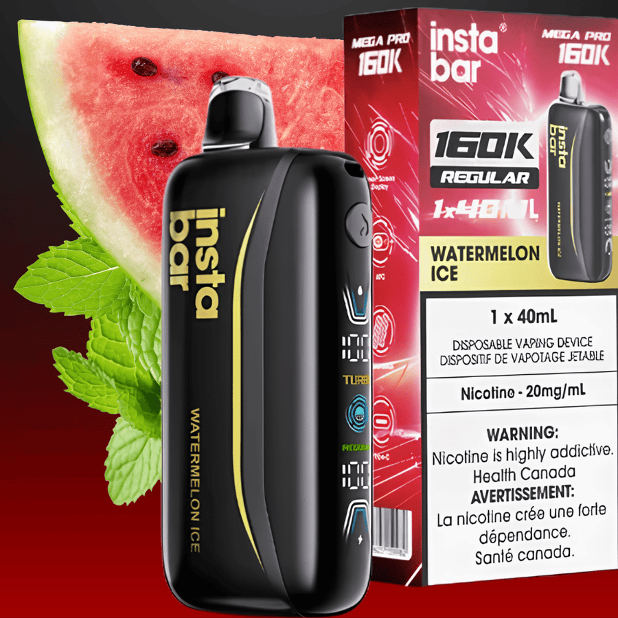 Insta Bar Mega Pro 160K Disposable Vape - Watermelon Ice 40mL / 160000 Puffs / 20mg/mL Vape Superstore Yorkton Saskatchewan