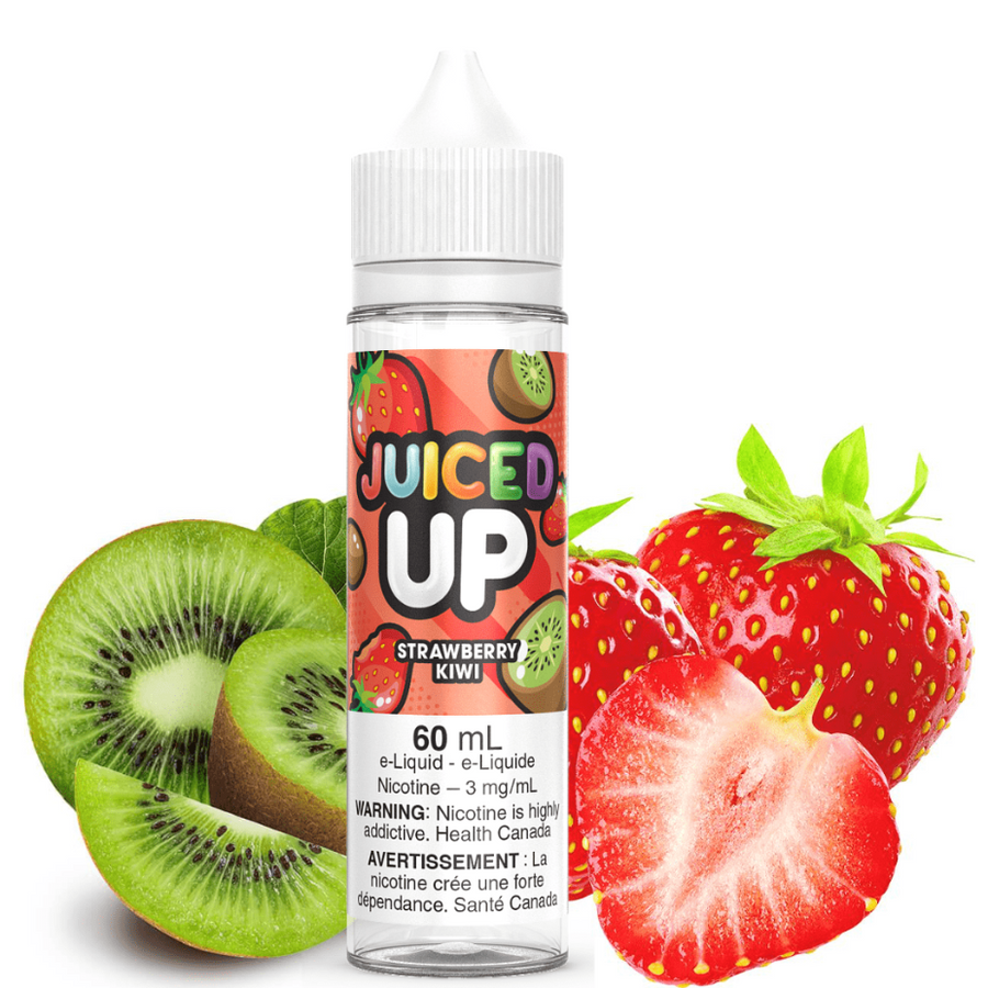Juiced Up E-Liquid in Strawberry Kiwi Flavour in 60mL Bottle Available at Yorkton Vape SuperStore & Bong Shop Located in Yorkton, Saskatchewan, Canada