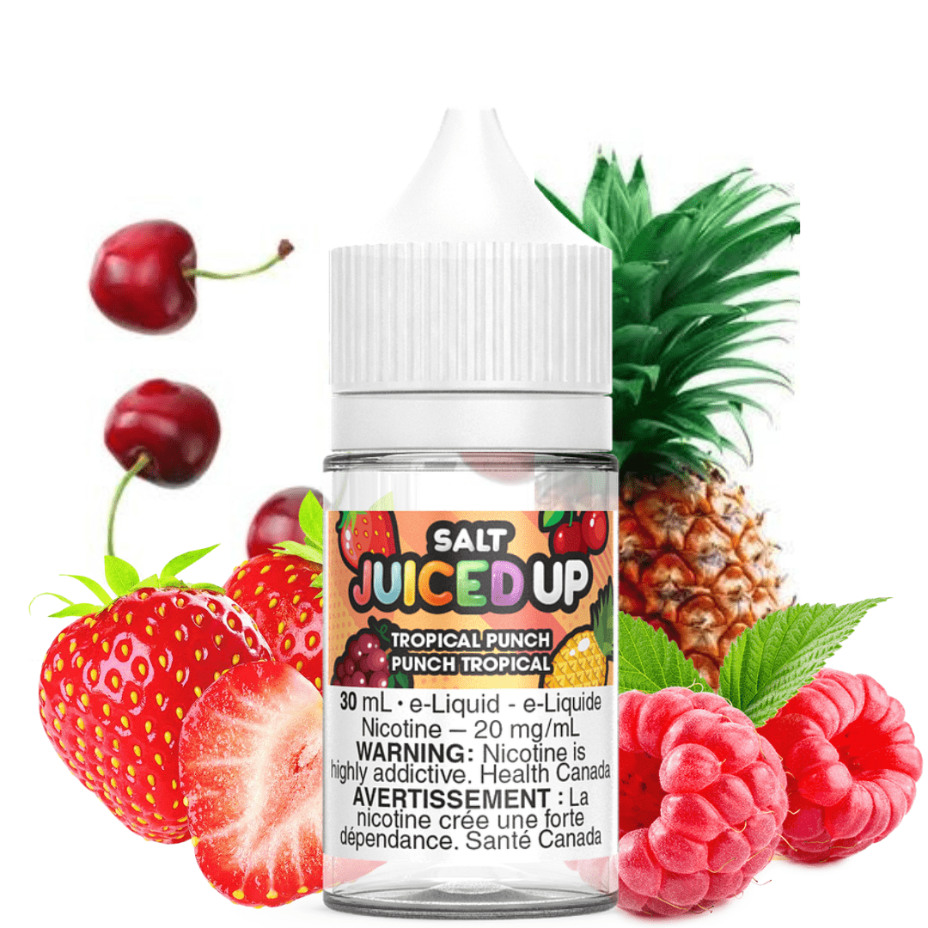 Juiced Up Salt in Tropical Punch Flavour in 30mL Bottle Available at Yorkton Vape SuperStore & Bong Shop Located in Yorkton, Saskatchewan, Canada