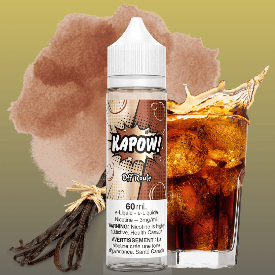 Kapow E-Liquid - Off Route 60ml / 3mg Vape Superstore Yorkton Saskatchewan