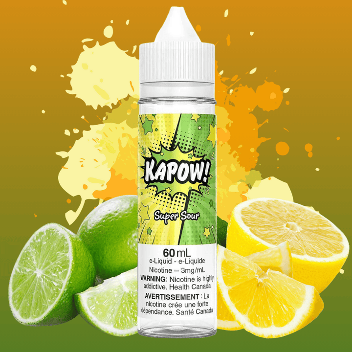 Kapow E-Liquid - Super Sour 60ml / 3mg Vape Superstore Yorkton Saskatchewan
