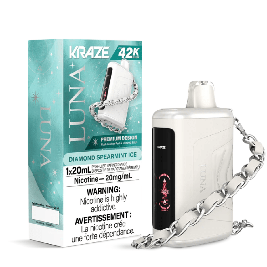 Kraze Disposables Disposable Vape Kraze Luna Disposable Vape-Diamond Spearmint Ice Kraze Luna Disposable Vape-Diamond Spearmint Ice in Canada
