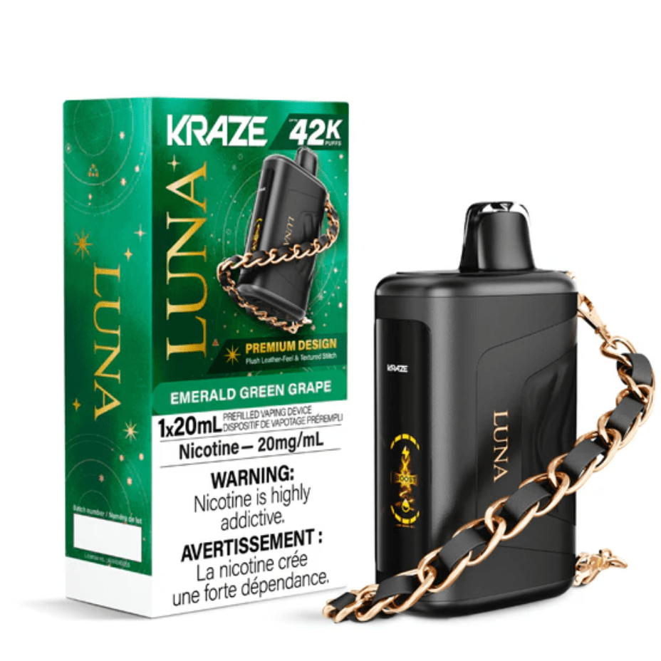 Kraze Disposables Disposable Vape Kraze Luna Disposable Vape-Emerald Green Grape Kraze Luna Disposable Vape-Emerald Green Grape in Canada
